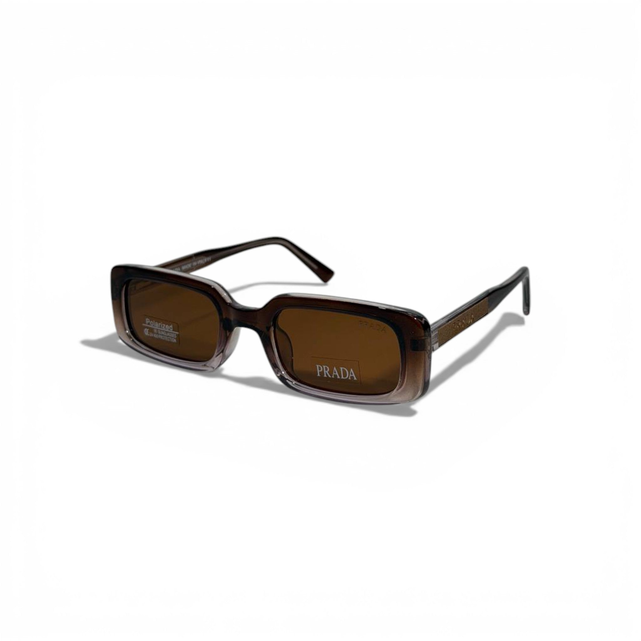 Prada Rectangular Sunglasses – Brown Polarized Luxury Statement 🕶️🤎