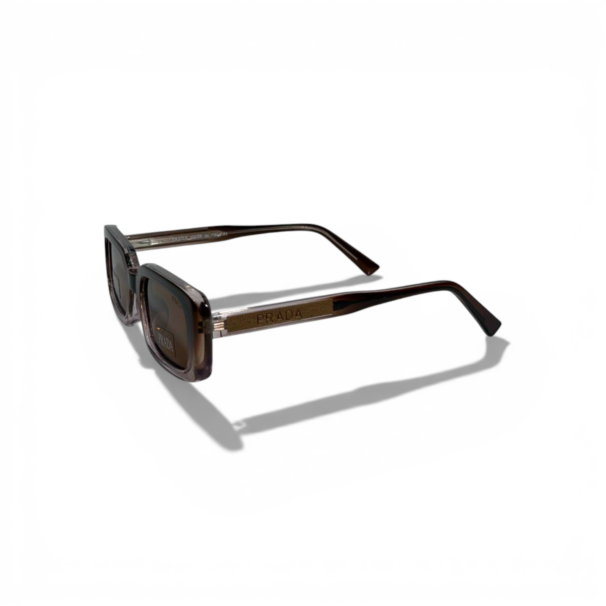 Prada Rectangular Sunglasses – Brown Polarized Luxury Statement 🕶️🤎