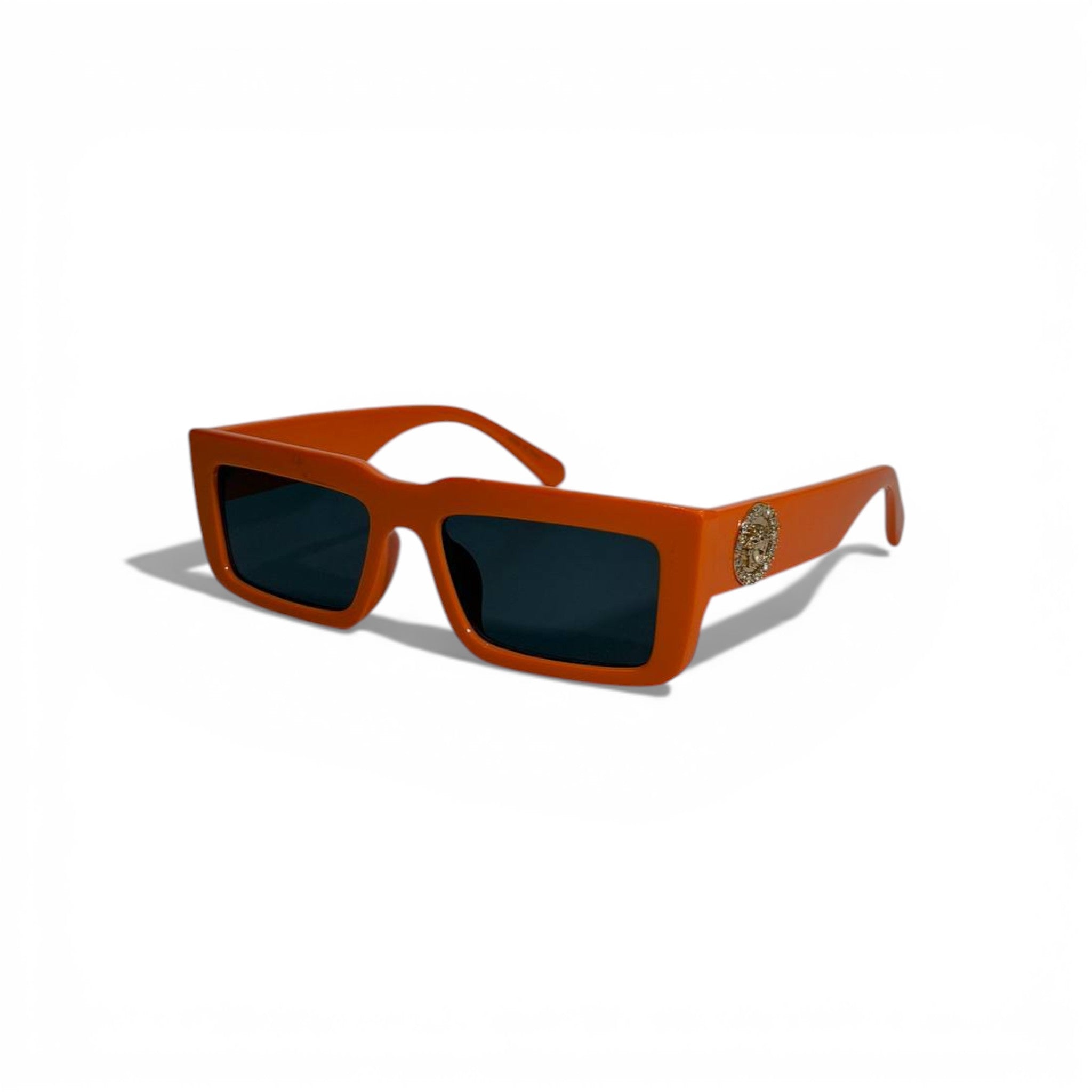 Versace Rectangular Sunglasses – Orange Bold Luxury Statement 🕶️🧡