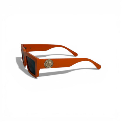 Versace Rectangular Sunglasses – Orange Bold Luxury Statement 🕶️🧡
