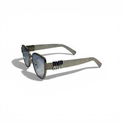 Miu Miu Square Sunglasses – Silver Mirror Luxury Elegance 🕶️✨