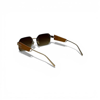 Miu Miu Rimless Square Sunglasses – Brown Lens Modern Luxury 🕶️✨