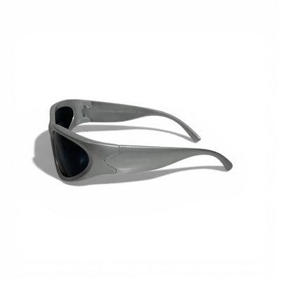 Balenciaga Futuristic Wrap Sunglasses – Silver Grey Edge 🕶️⚡