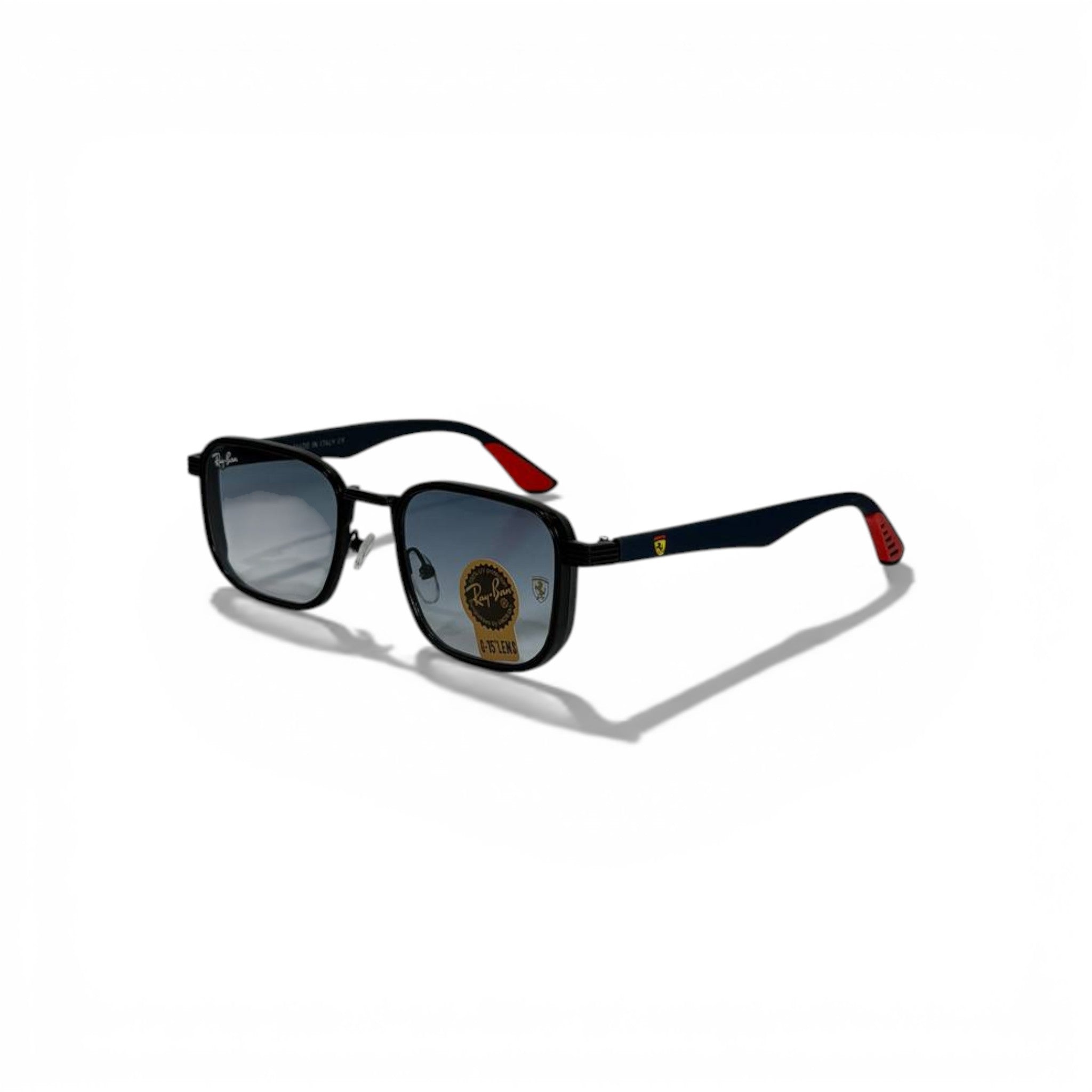 Ray-Ban × Ferrari Square Sunglasses – Black Edition 🕶️🏎️