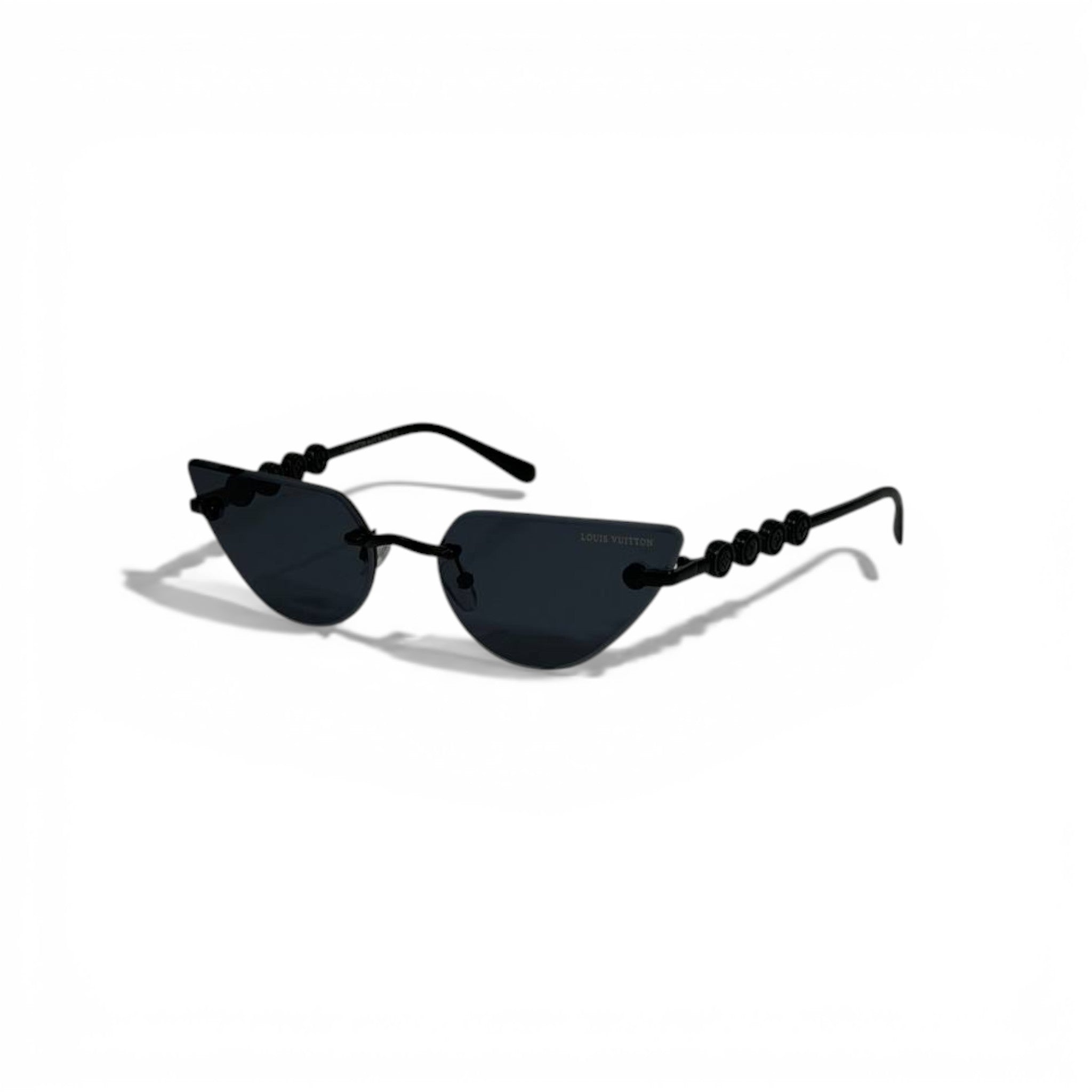 Louis Vuitton Rimless Cat Eye Sunglasses Black Luxury Style 🖤😎