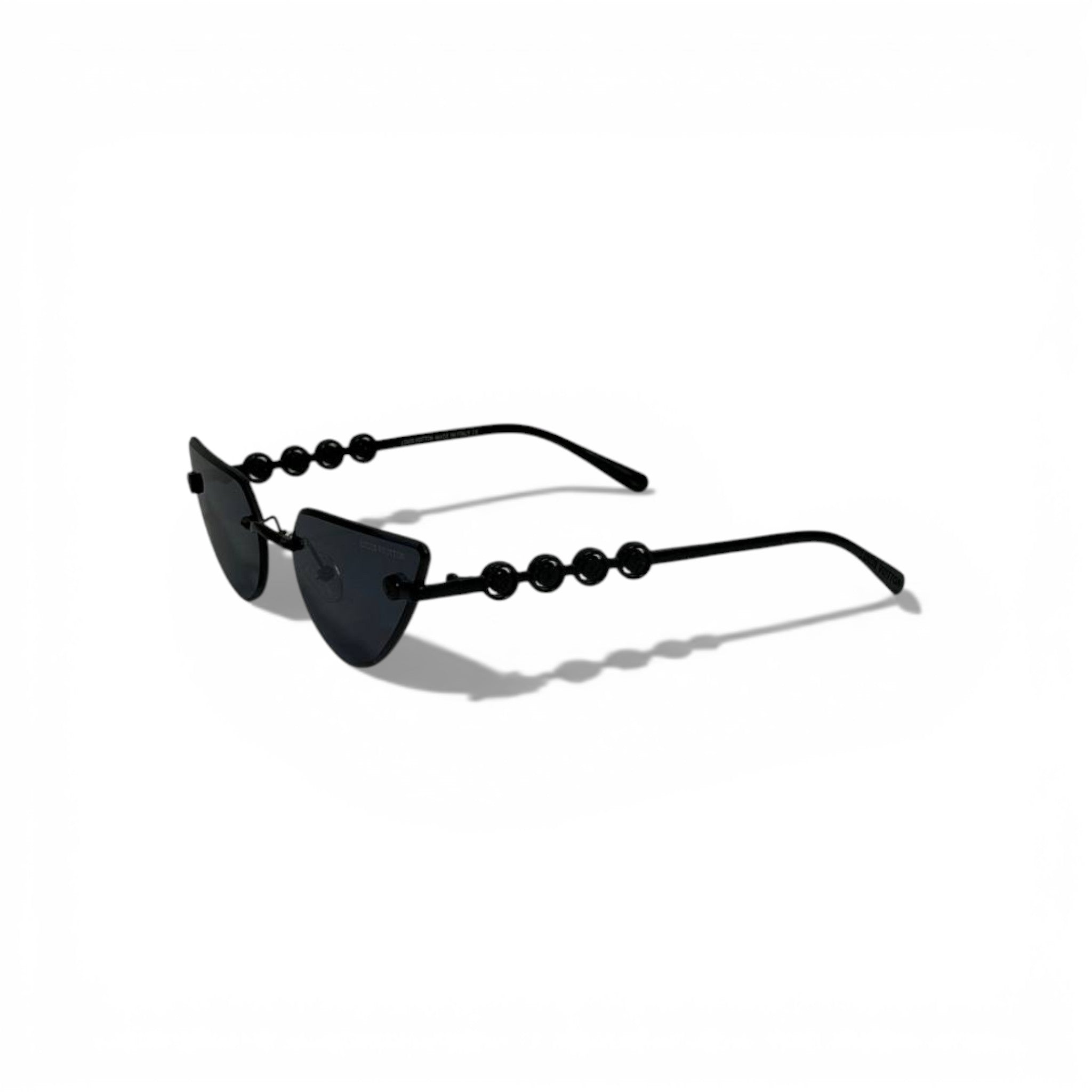 Louis Vuitton Rimless Cat Eye Sunglasses Black Luxury Style 🖤😎