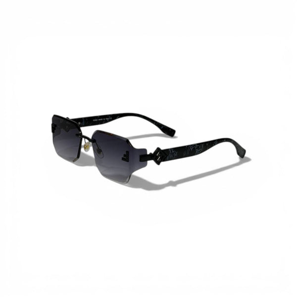 FENDI Rimless Square Sunglasses Black Gradient Lenses Luxury Style 🖤✨😎