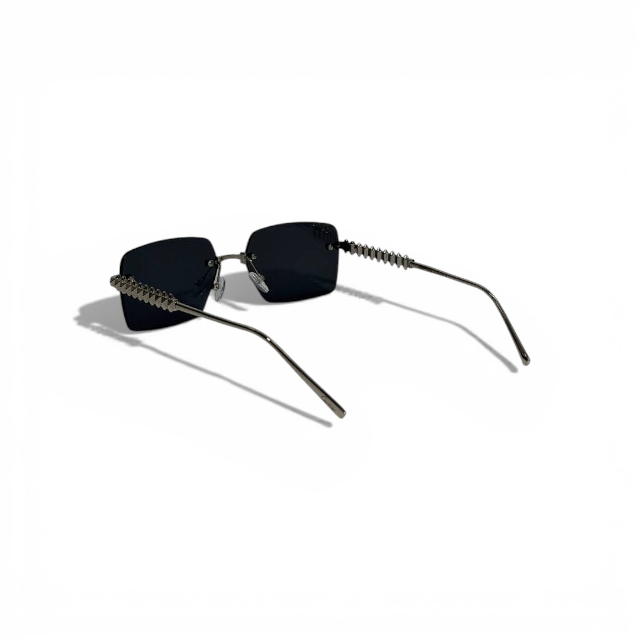 Cartier Rimless Studded Sunglasses Black Luxury Statement 🖤✨😎
