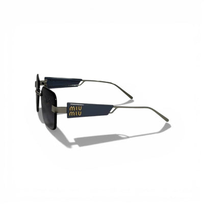 Miu Miu Square Sunglasses Grey Gradient Lenses Bold Logo Luxury Style 😎🕶️✨