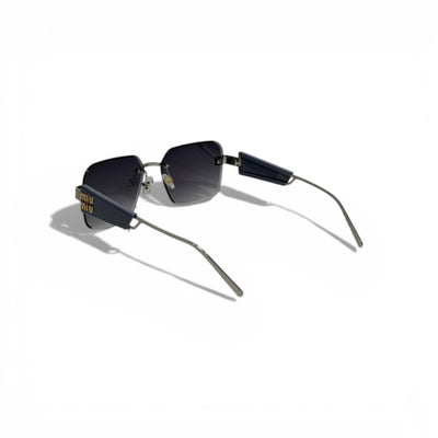 Miu Miu Square Sunglasses Grey Gradient Lenses Bold Logo Luxury Style 😎🕶️✨