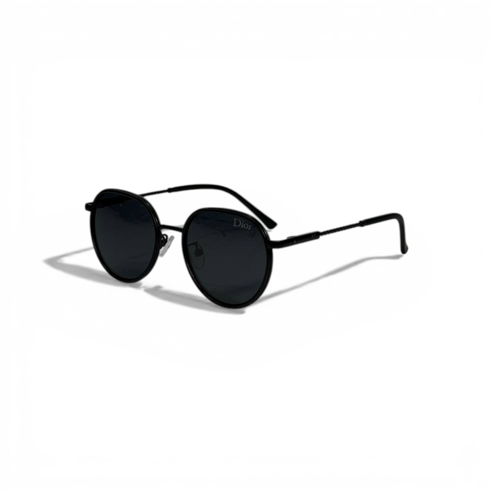 Dior Round Sunglasses Black Frame Dark Lenses Timeless Luxury Style 🖤🕶️✨