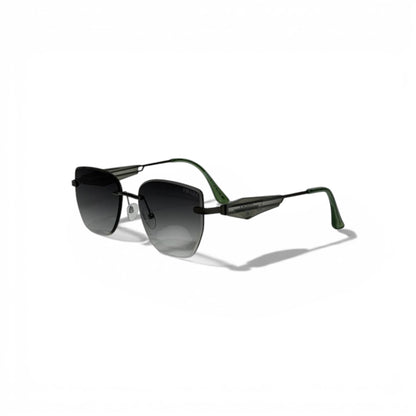 Prada Geometric Sunglasses Gradient Lenses Modern Luxury 🕶️💚🖤✨