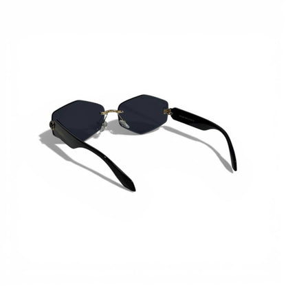 BVLGARI Hexagon Black Sunglasses with Gold Snake Detail Luxury Icon 🖤🐍✨