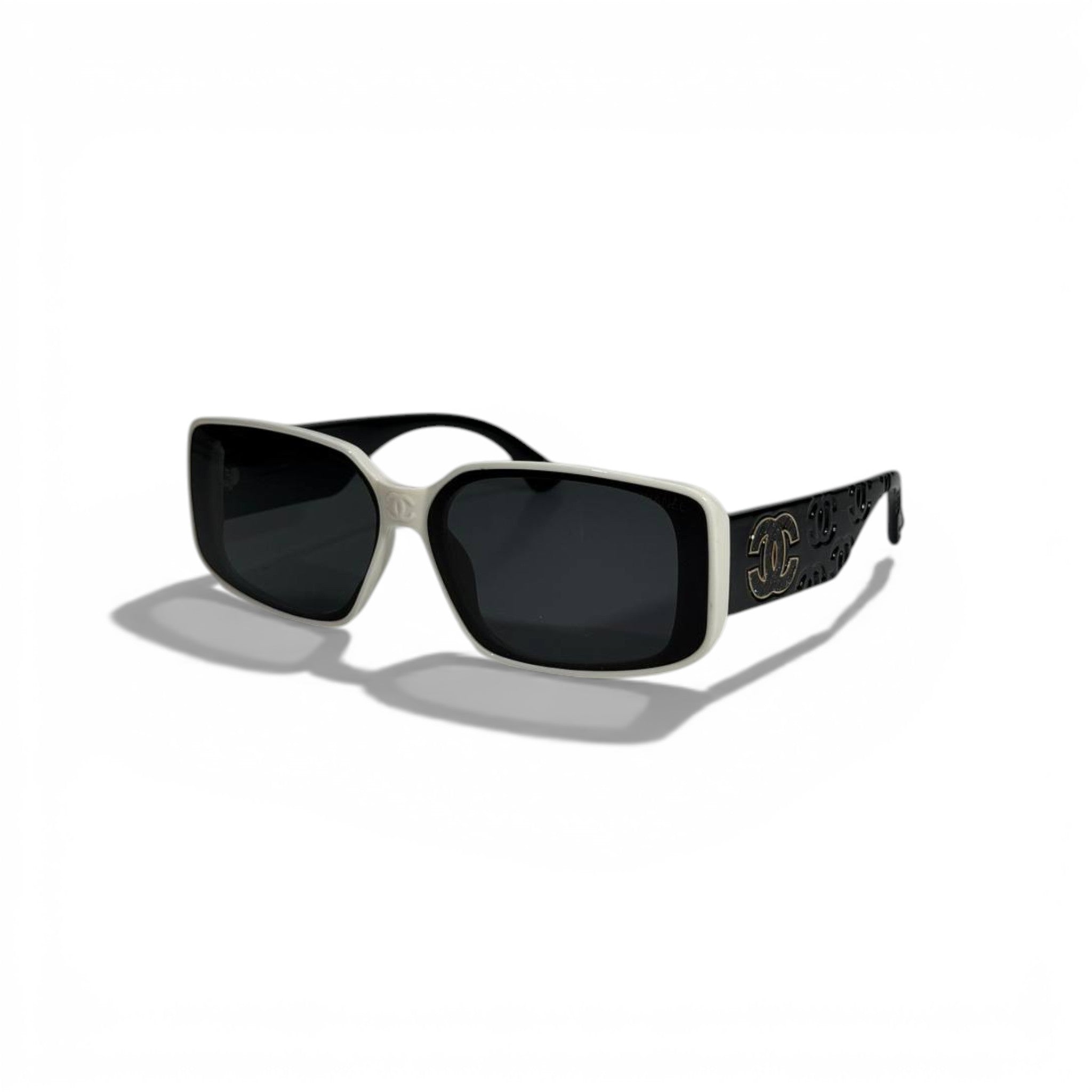 CHANEL Black & White Statement Sunglasses Iconic Luxury Look 🖤🤍✨