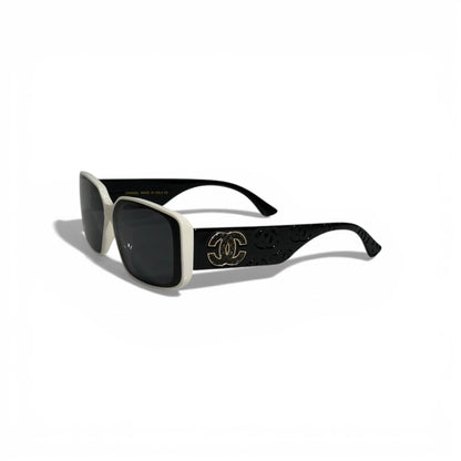 CHANEL Black & White Statement Sunglasses Iconic Luxury Look 🖤🤍✨