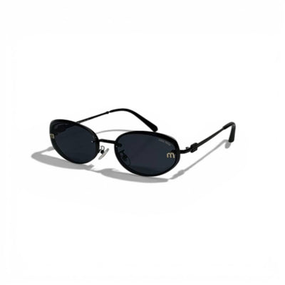 MIU MIU Black Oval Sunglasses – Chic Minimal Luxury ✨🖤