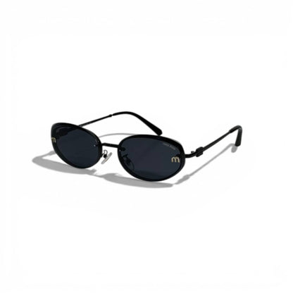 MIU MIU Black Oval Sunglasses – Chic Minimal Luxury ✨🖤