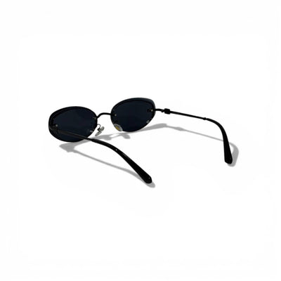 MIU MIU Black Oval Sunglasses – Chic Minimal Luxury ✨🖤