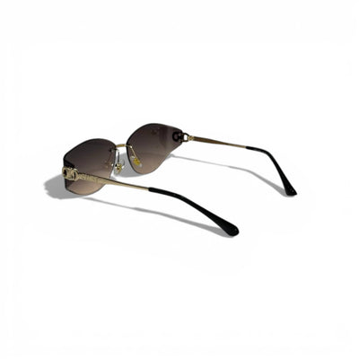 ✨ CELINE Rimless Gradient Sunglasses – Gold Metal Frame | Luxury Designer Eyewear ✨