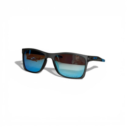 🕶️ OAKLEY Sport Square Sunglasses – Black Frame & Blue Mirror Lenses | Performance Eyewear 🕶️