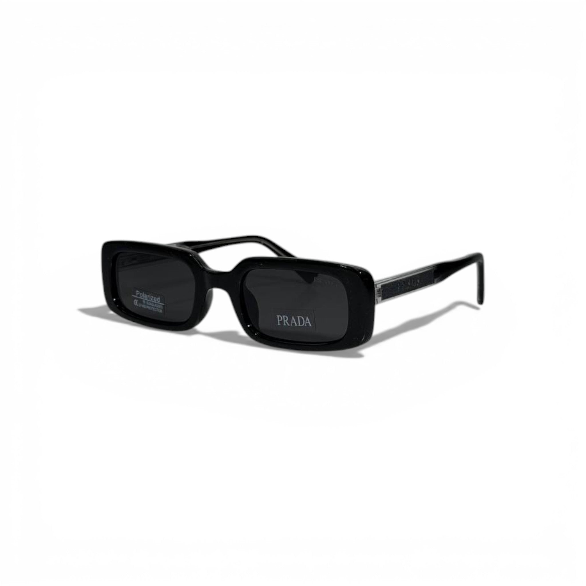 🖤 PRADA Rectangular Polarized Sunglasses – Black Frame & Dark Lenses | Luxury Designer Eyewear 🖤