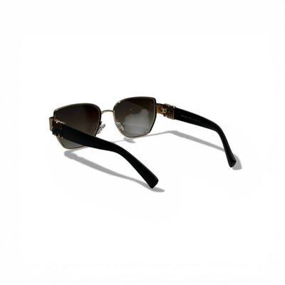 🤎 MIU MIU Square Sunglasses – Gold Metal Frame & Brown Gradient Lenses | Luxury Designer Eyewear 🤎