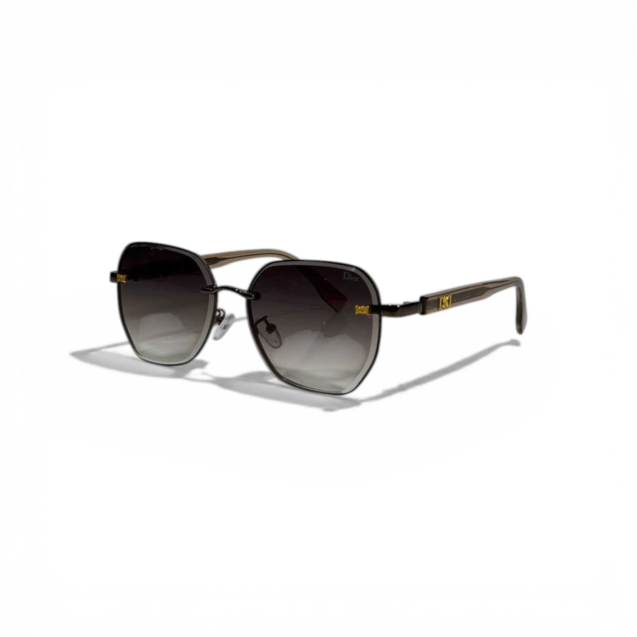 🤍 DIOR Square Sunglasses – Grey Gradient Lenses & Gold Logo Details | Luxury Designer Eyewear 🤍