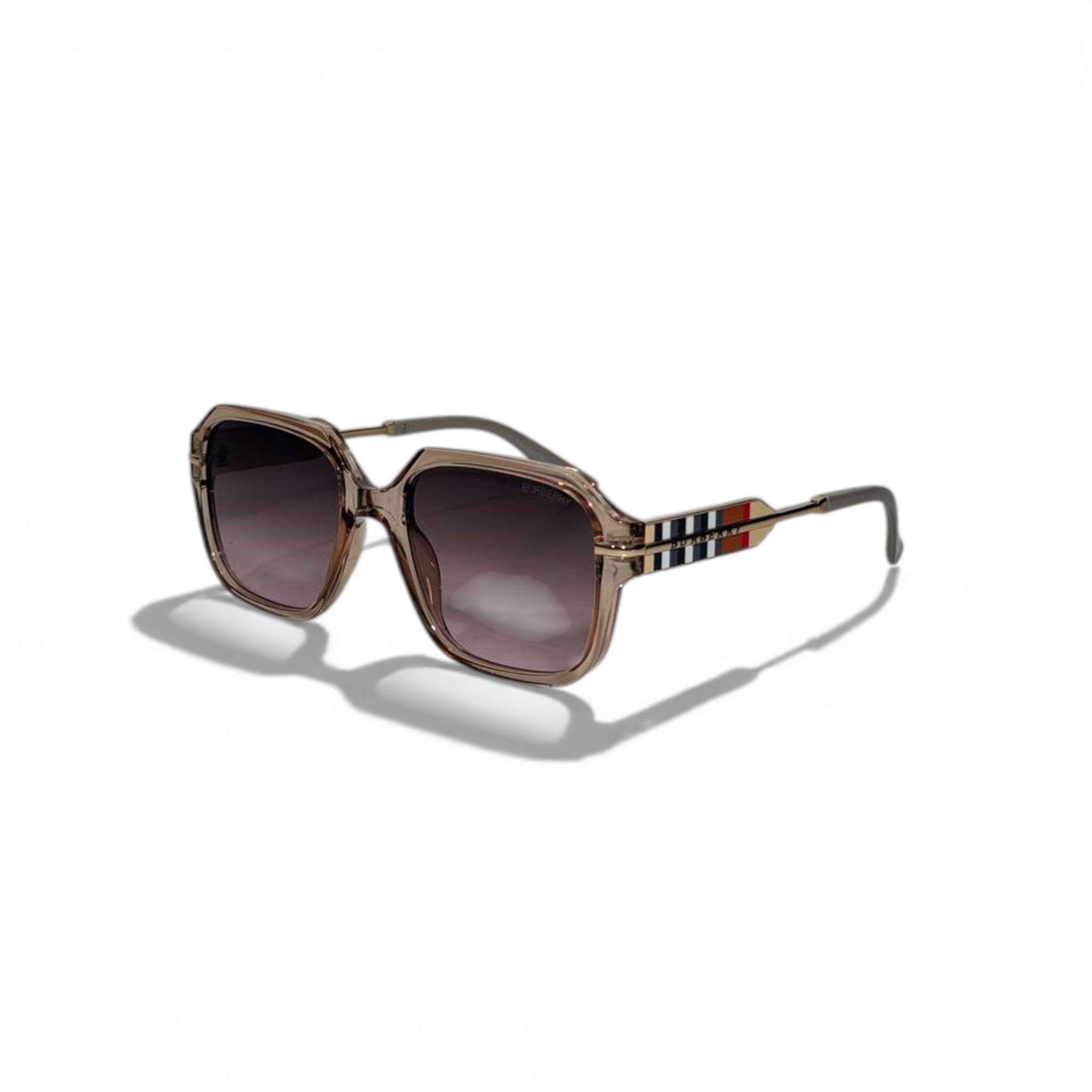 🤍 BURBERRY Oversized Square Sunglasses – Nude Frame & Gradient Lenses | Luxury Designer Eyewear 🤍