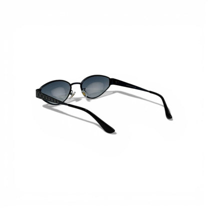 🖤 GUCCI Oval Sunglasses – Black Frame & Grey Lenses | GG Monogram Temples 🖤