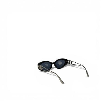 🖤 DIOR Oval Sunglasses – Black Frame & Dark Lenses | Iconic CD Hinge Detail 🖤