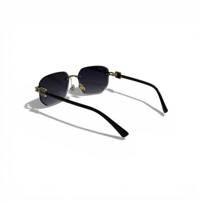 🖤 MIU MIU Rectangular Sunglasses – Black Frame & Dark Lenses | Gold Logo Detail 🖤