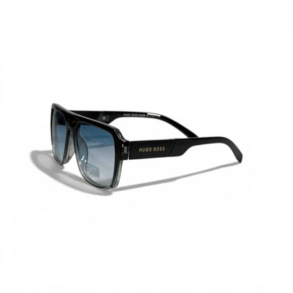 🕶️ Hugo Boss Luxury Black Square Sunglasses – Blue Gradient Lenses | Premium Designer Eyewear