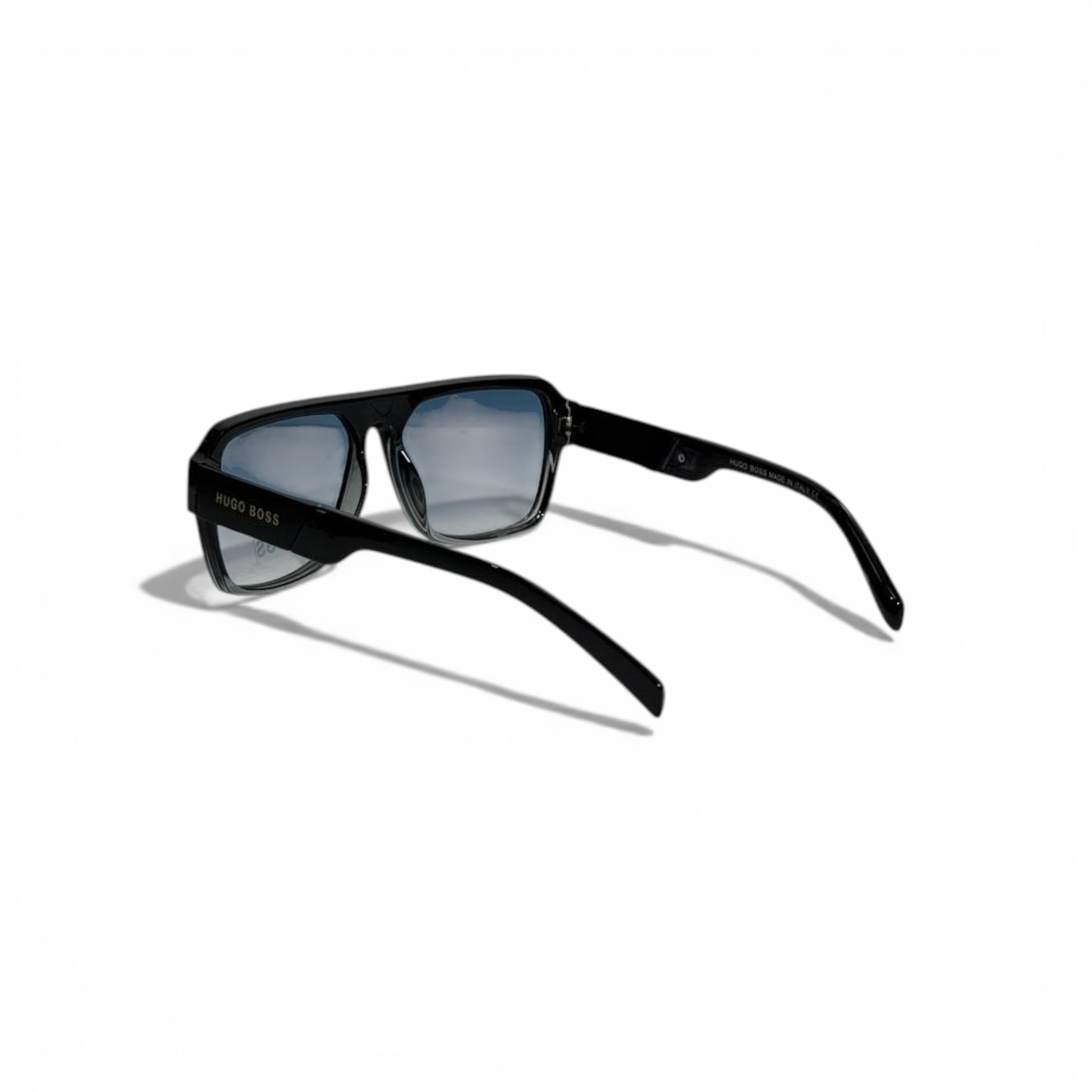 🕶️ Hugo Boss Luxury Black Square Sunglasses – Blue Gradient Lenses | Premium Designer Eyewear