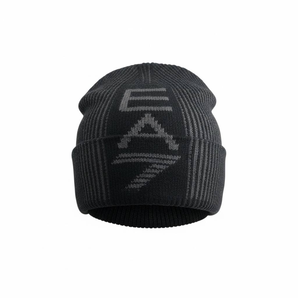 🧢 EA7 Emporio Armani Knit Beanie – Modern Sport Luxury 🖤⚡