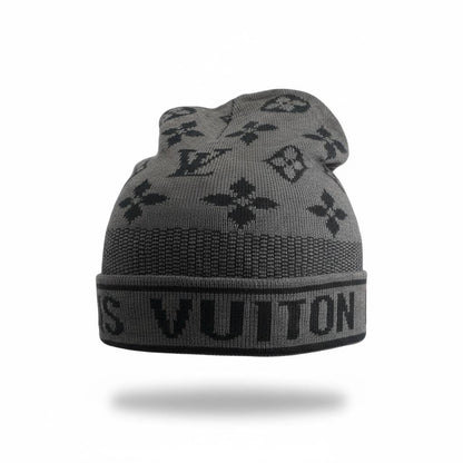 🧢 Louis Vuitton Monogram Knit Beanie – Iconic Winter Luxury 🩶✨