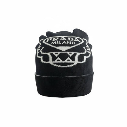 🧢 Prada Milano Knit Beanie – Iconic Italian Luxury 🖤❄️✨