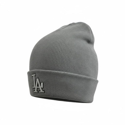 🧢 LA Dodgers Ribbed Knit Beanie – Everyday Winter Street Style 🩶⚾❄️