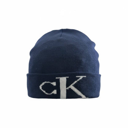 🧢 Calvin Klein CK Navy Knit Beanie – Minimal Logo Winter Hat ❄️✨