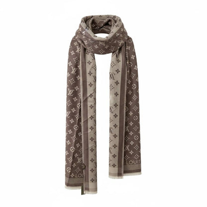 🤎✨ Louis Vuitton Two-Tone Brown Monogram Scarf – Iconic Luxury Statement 🧣🔥