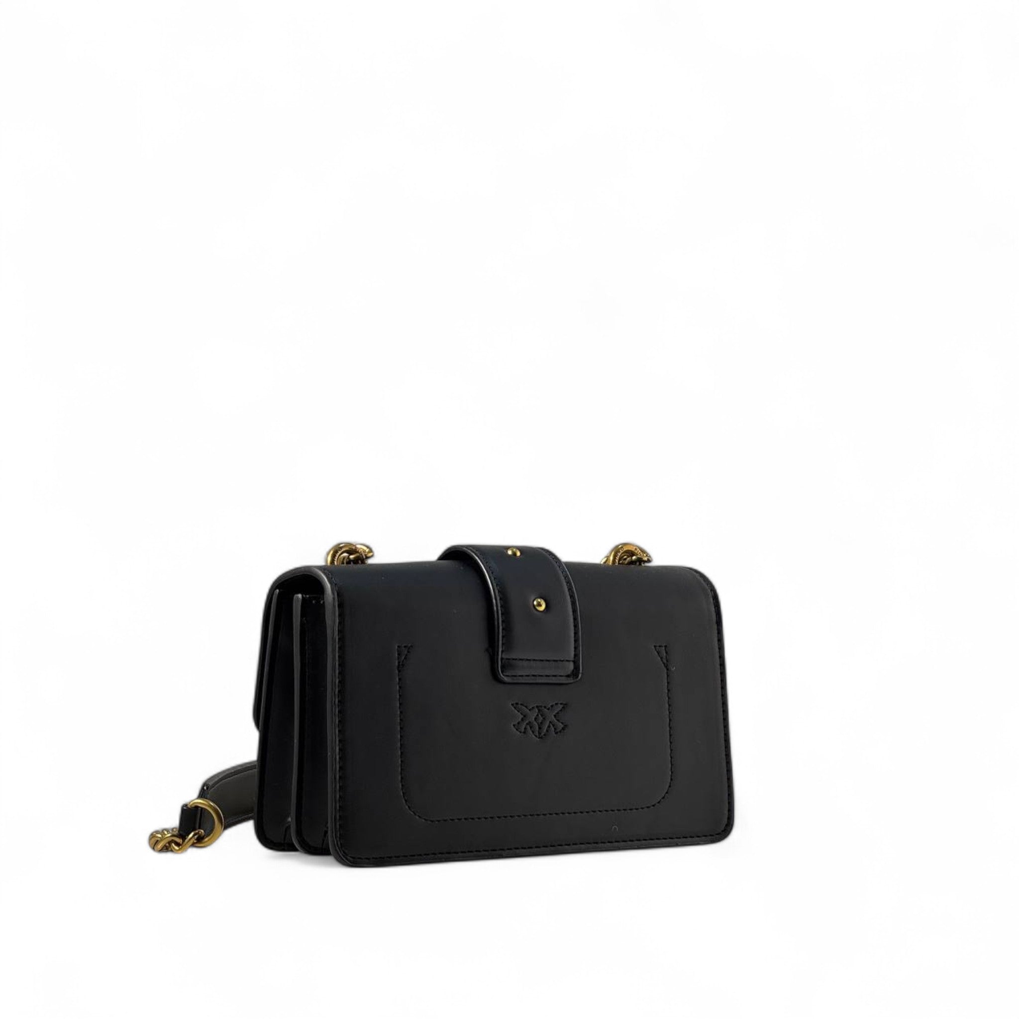 Pinko Black Patch Love Bag 🖤🔥 – Bold Icons & Golden Attitude
