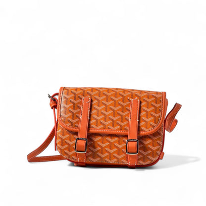 Goyard Orange Buckle Flap Bag – Bold, Bright & Timeless 🧡🔒