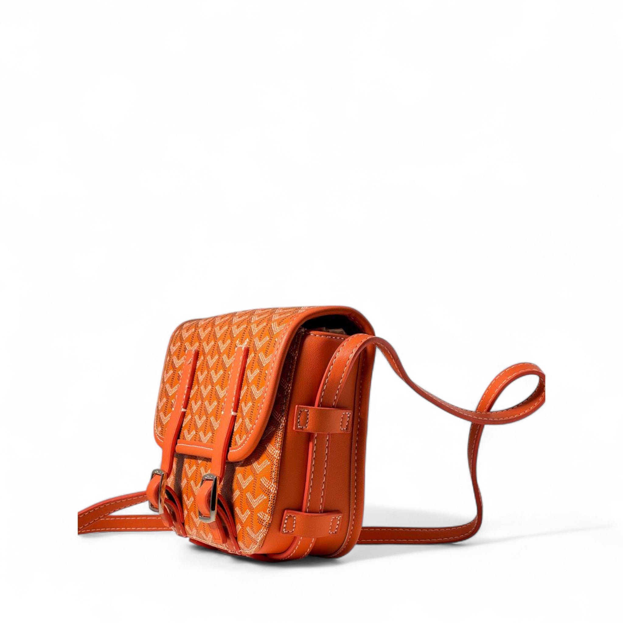 Goyard Orange Buckle Flap Bag – Bold, Bright & Timeless 🧡🔒