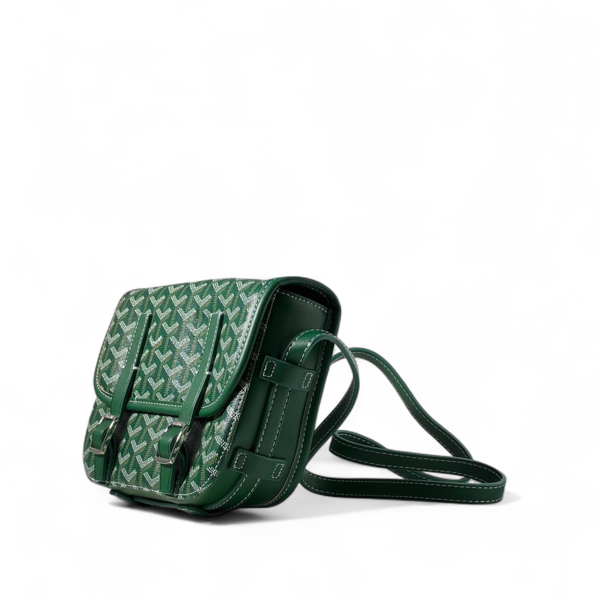 Goyard Green Buckle Flap Bag – Iconic Heritage in Emerald 💚🧳