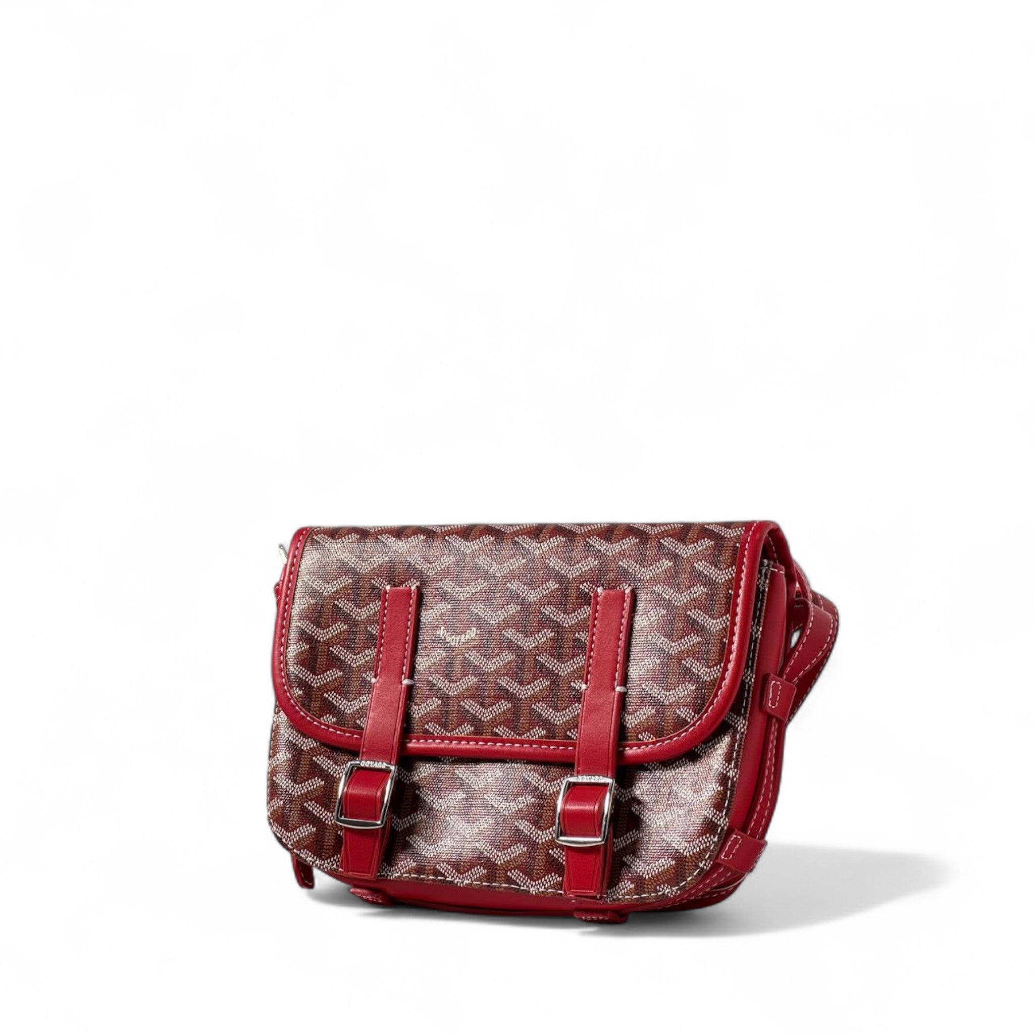 Goyard Red Buckle Flap Bag – Timeless Elegance in Burgundy 🔥♥️