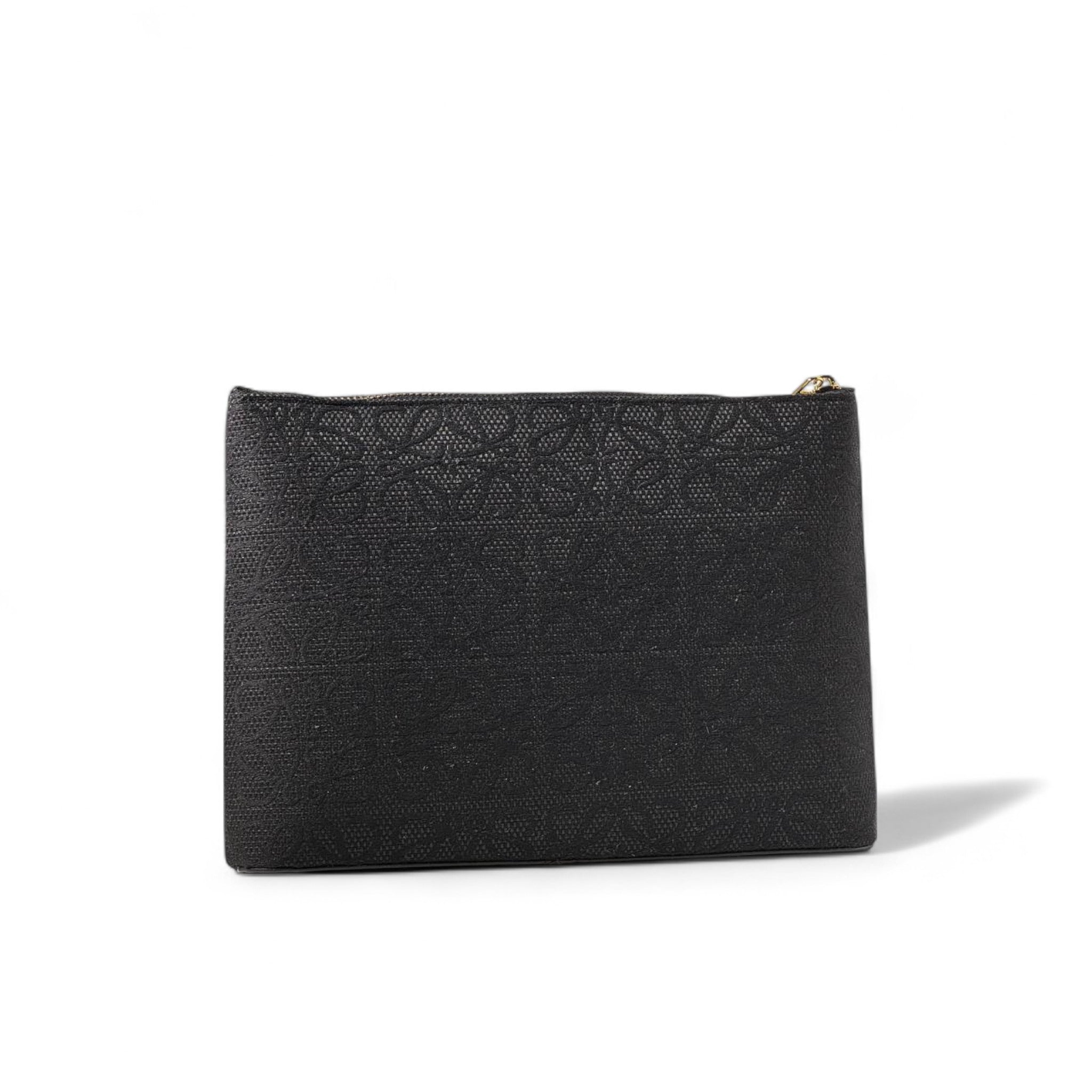 Loewe Black Anagram Pouch – Embossed Leather Wristlet 🖤✨