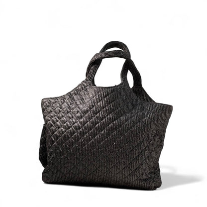 YSL Quilted Tote – Black Luxe with Gold Logo ✨🖤