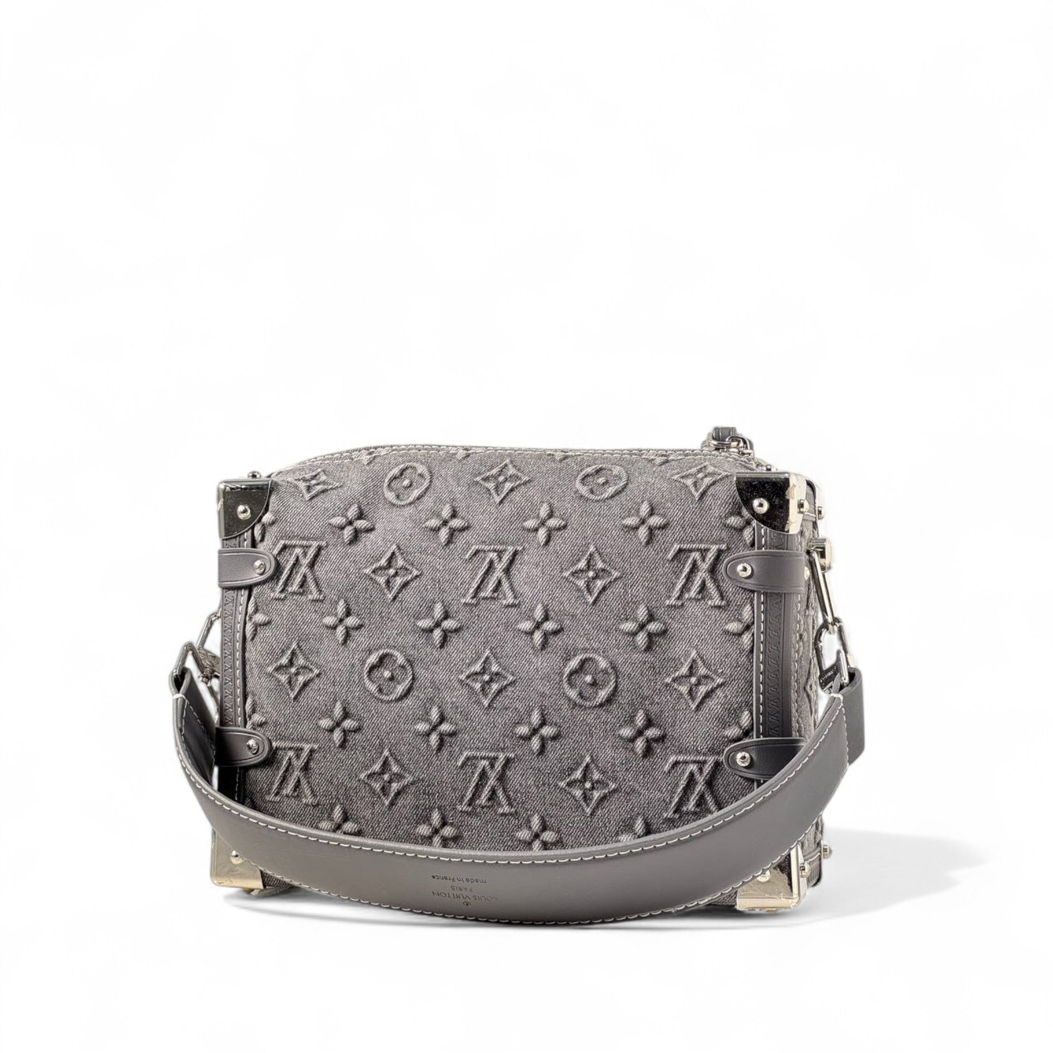 Louis Vuitton Monogram Soft Trunk – Dark Grey Embossed Canvas 🖤✨