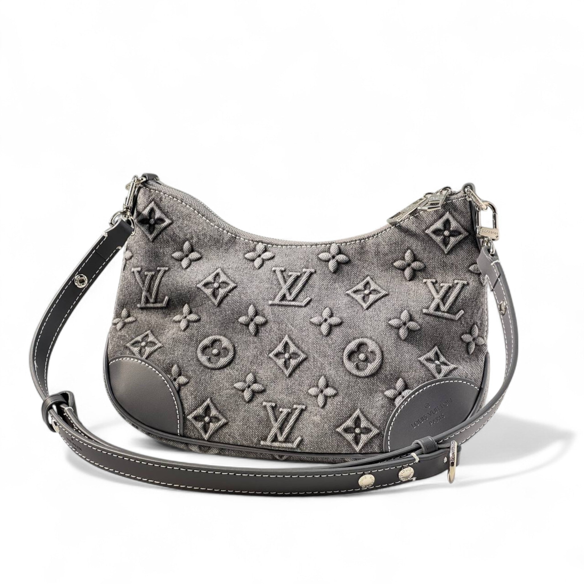 Louis Vuitton Loop Bag – Grey Monogram Denim with Leather Trim 🖤🧵