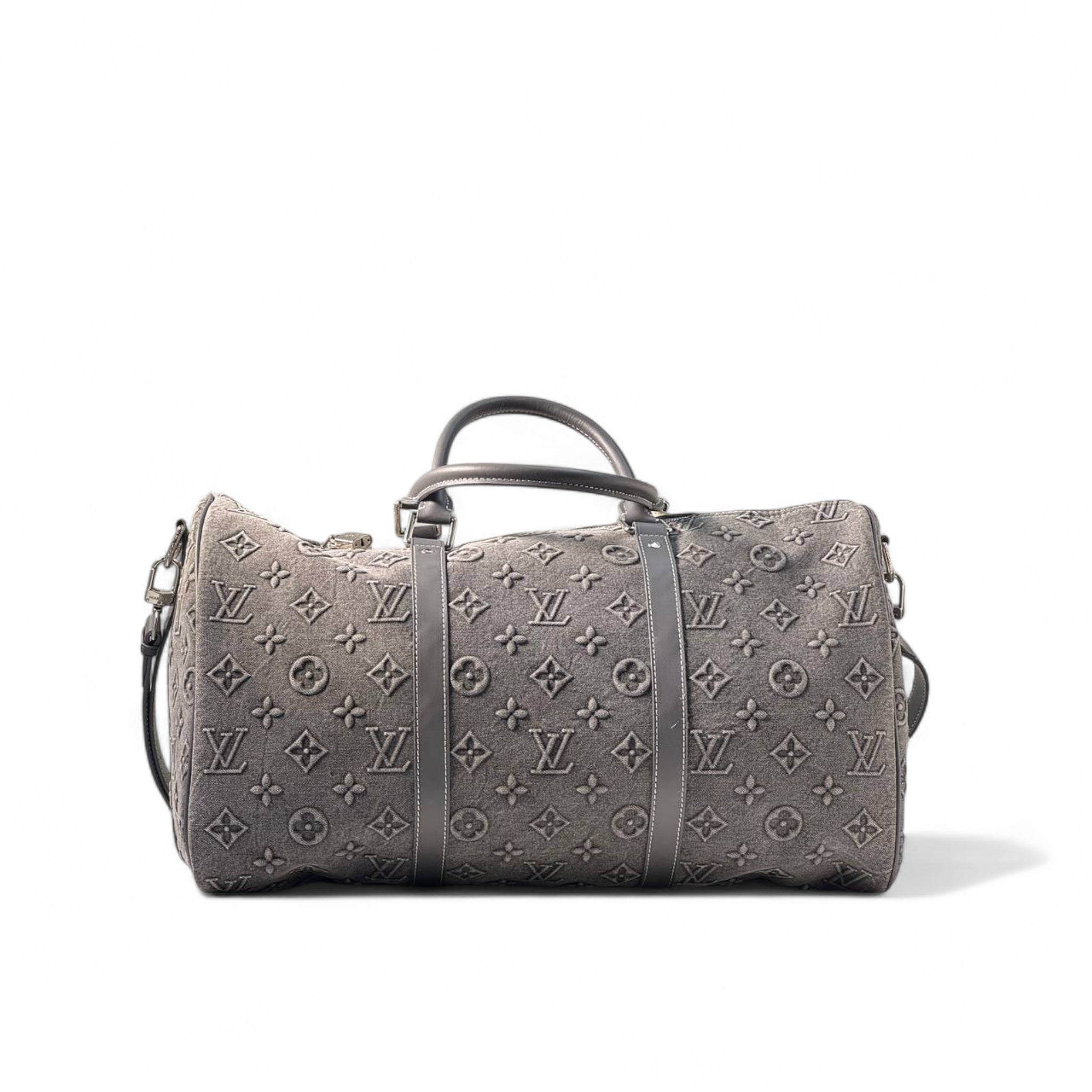 Louis Vuitton Keepall 50 – Monogram Denim with Paris Voyage Tag 🛫🖤