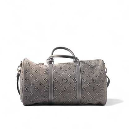 Louis Vuitton Keepall 50 – Monogram Denim with Paris Voyage Tag 🛫🖤